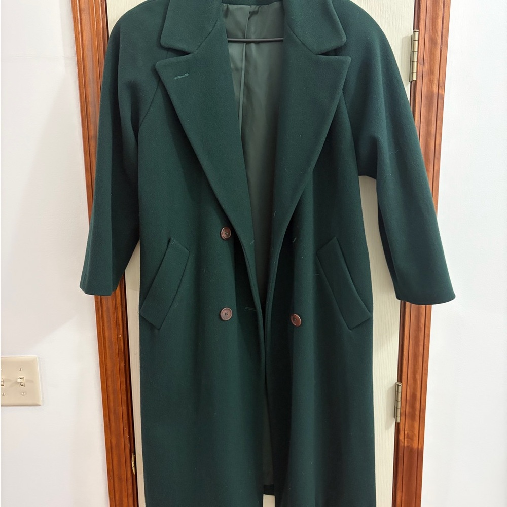Vintage J.G. Hook double-breasted wool-blend coat.